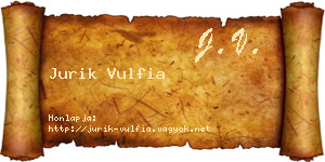 Jurik Vulfia névjegykártya